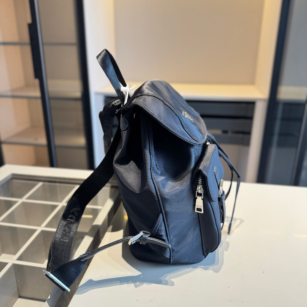 Pre-Order | Nylon Buckle Detail Backpack – Black