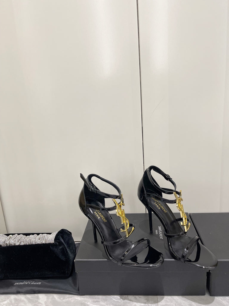 Black Patent Monogram Heels – Pre-Order