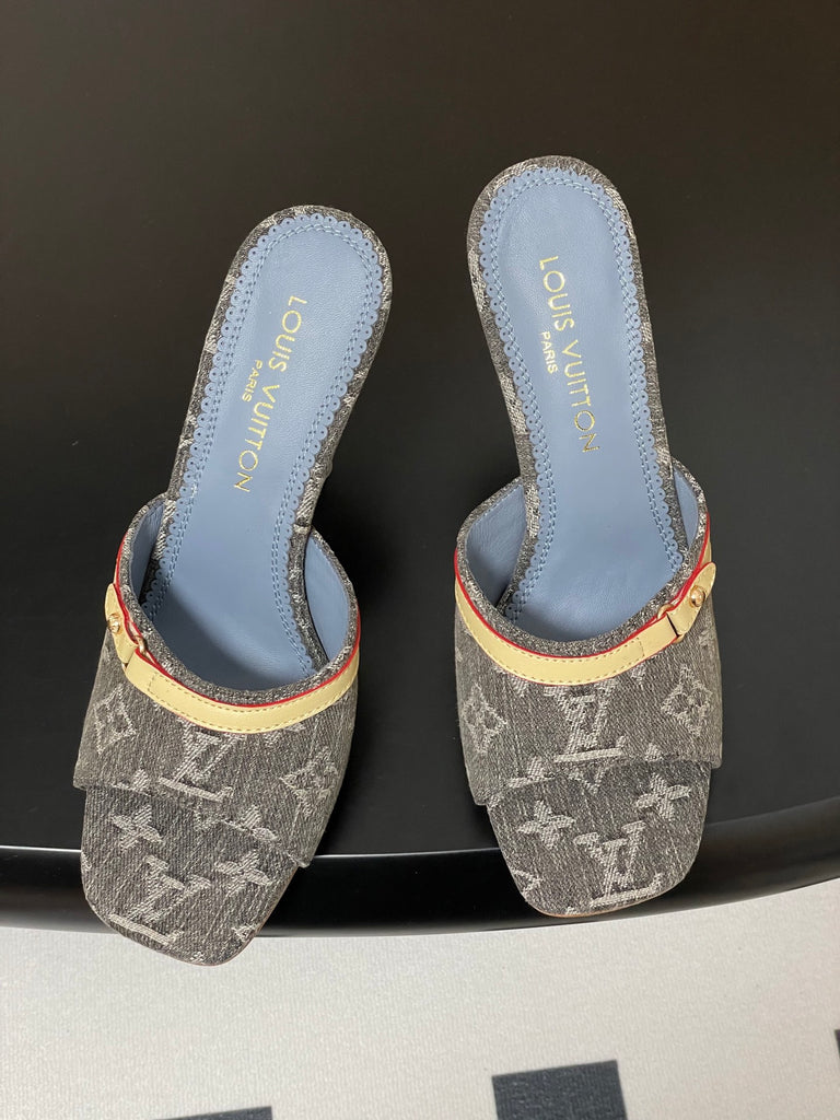Denim Mule Heels – Pre-Order