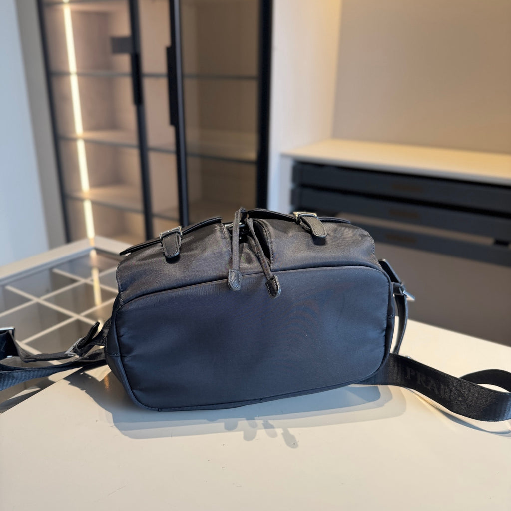 Pre-Order | Nylon Buckle Detail Backpack – Black
