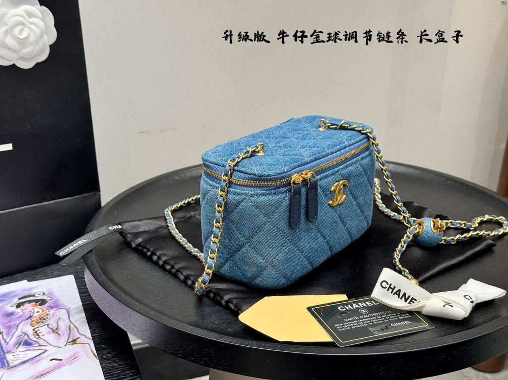 Pre-Order | Denim Crossbody Bag with Chain Strap
