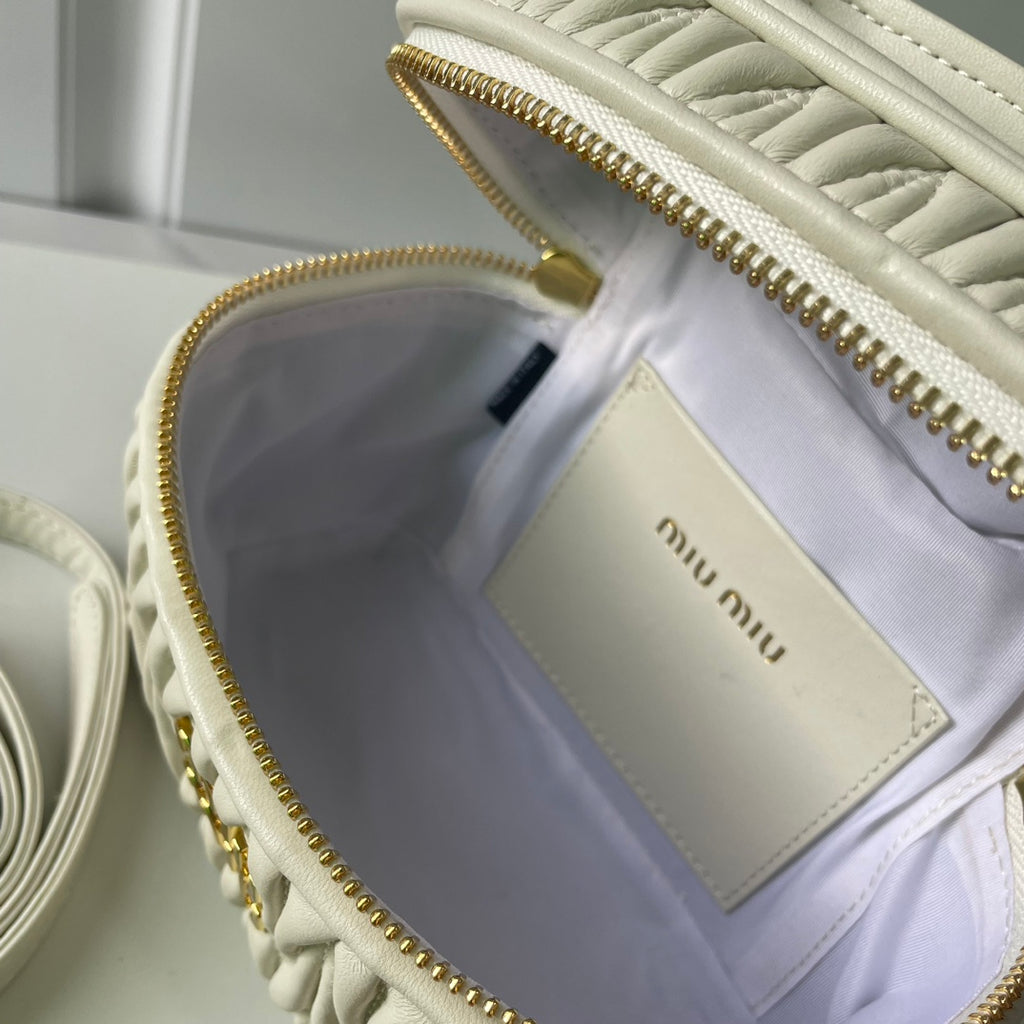 Cream Quilted Vanity Bag – Pre-Order