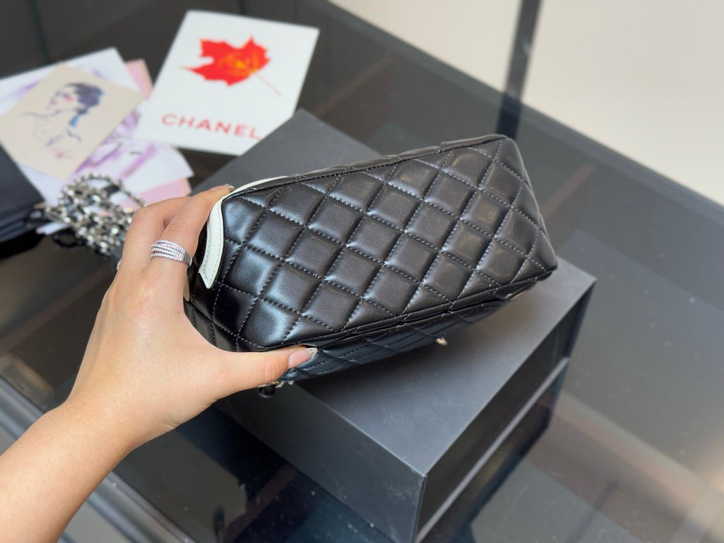 Pre-Order | Black Quilted Mini Top Handle Bag