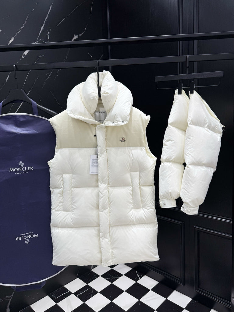 PRE-ORDER WHITE PADDED COMBO COAT/ GILET
