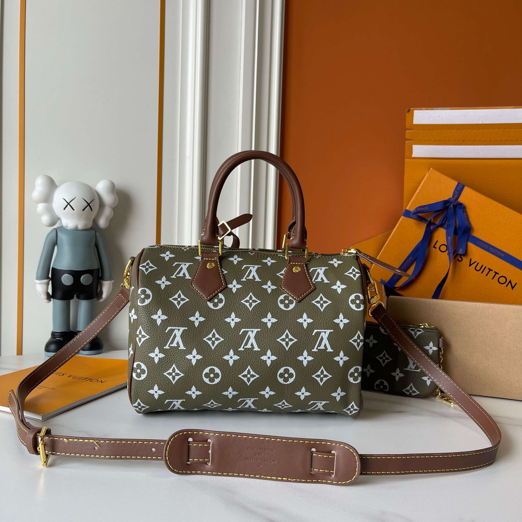 Olive Green Satchel Bag with Mini Pouch – Pre-Order