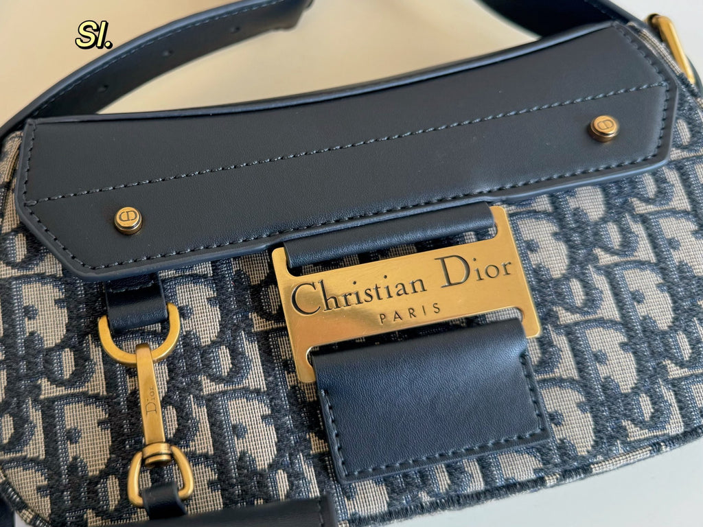 Pre-Order | Monogram Canvas Shoulder Bag with Wide Strap